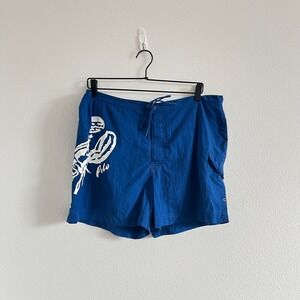 Polo Ralph Lauren Blue Lobster Graphic Swim Trunks 36 Yacht Club Summer Vacation